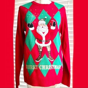 Not so Ugly "Santa Goes Wild" Christmas Sweater